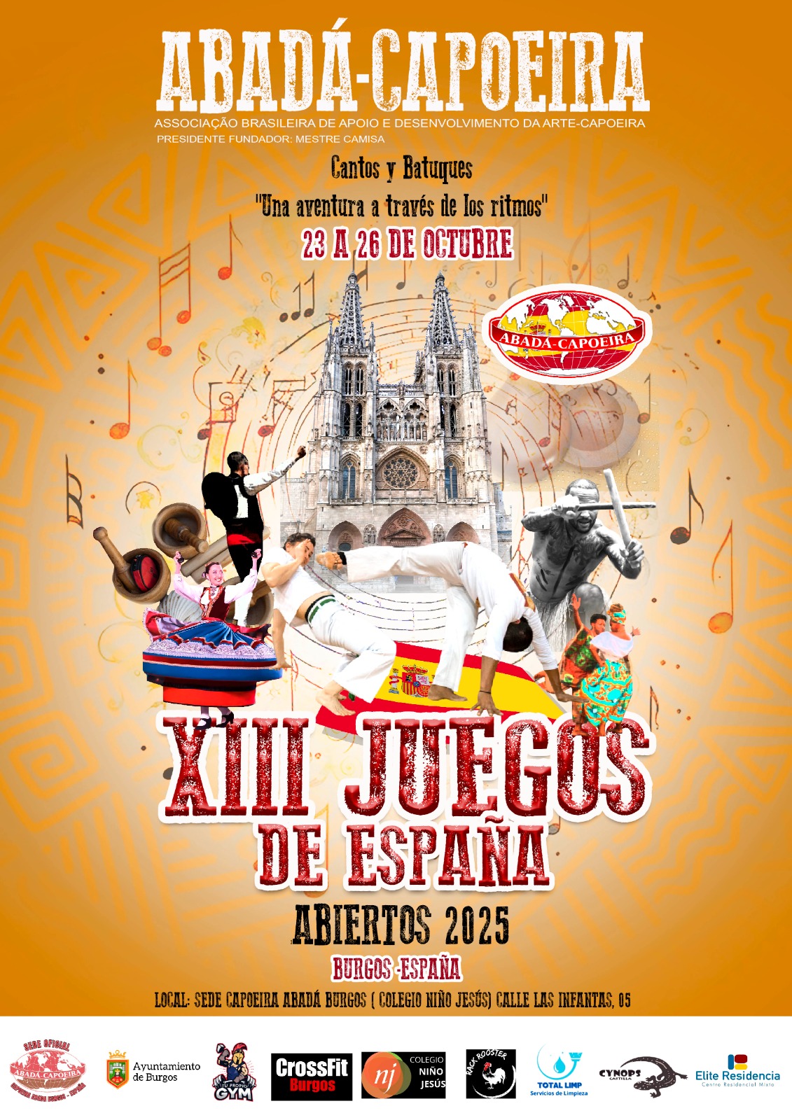 Cartel 13º Juegos de España Abiertos 2025 - Cantos y Batuques
